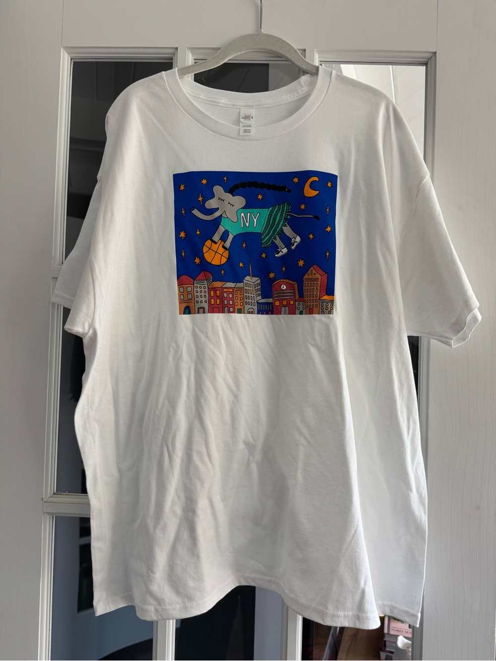 NY Liberty Ellie Mascot White Short Sleeve Tee